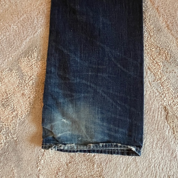 Vintage Guess Premium Falcon Jeans M 32 X 32 Boot Cut Distressed  Y2K Button Fly - Picture 15 of 16